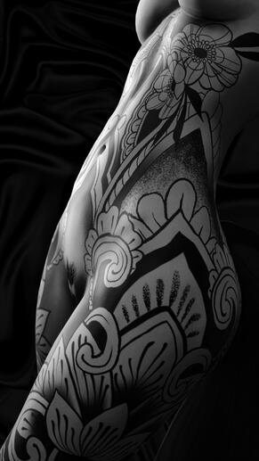 Black and white